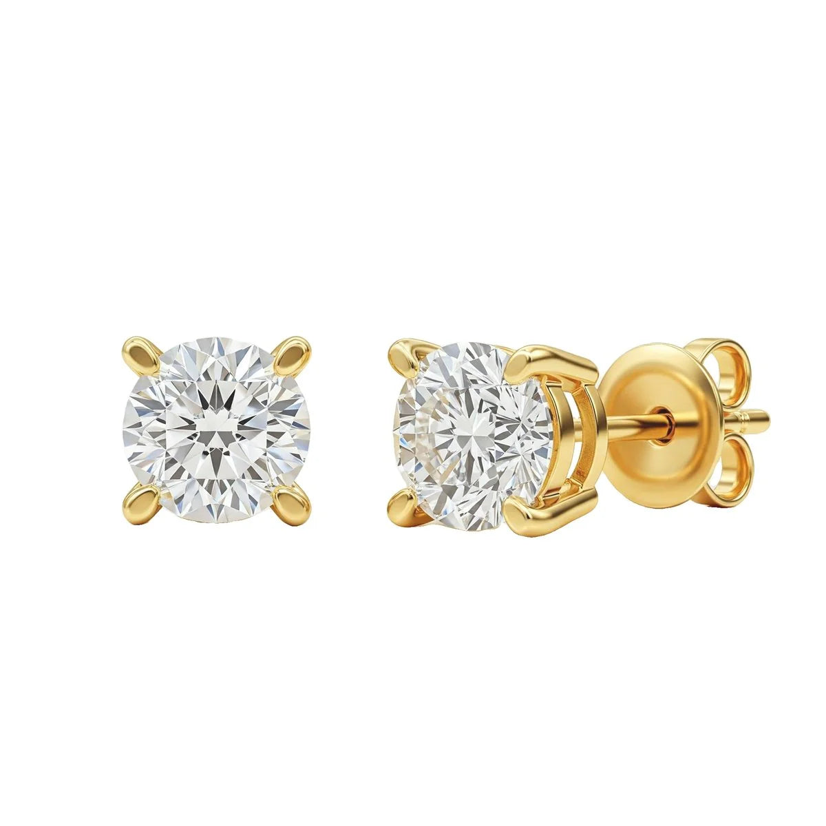 14K Gold Lab Grown Diamond Stud Earrings - 0.25 ct. - 1.25 ct. total weight 14K Gold Lab Grown Diamond Stud Earrings - 0.25 ct. - 1.25 ct. total weight