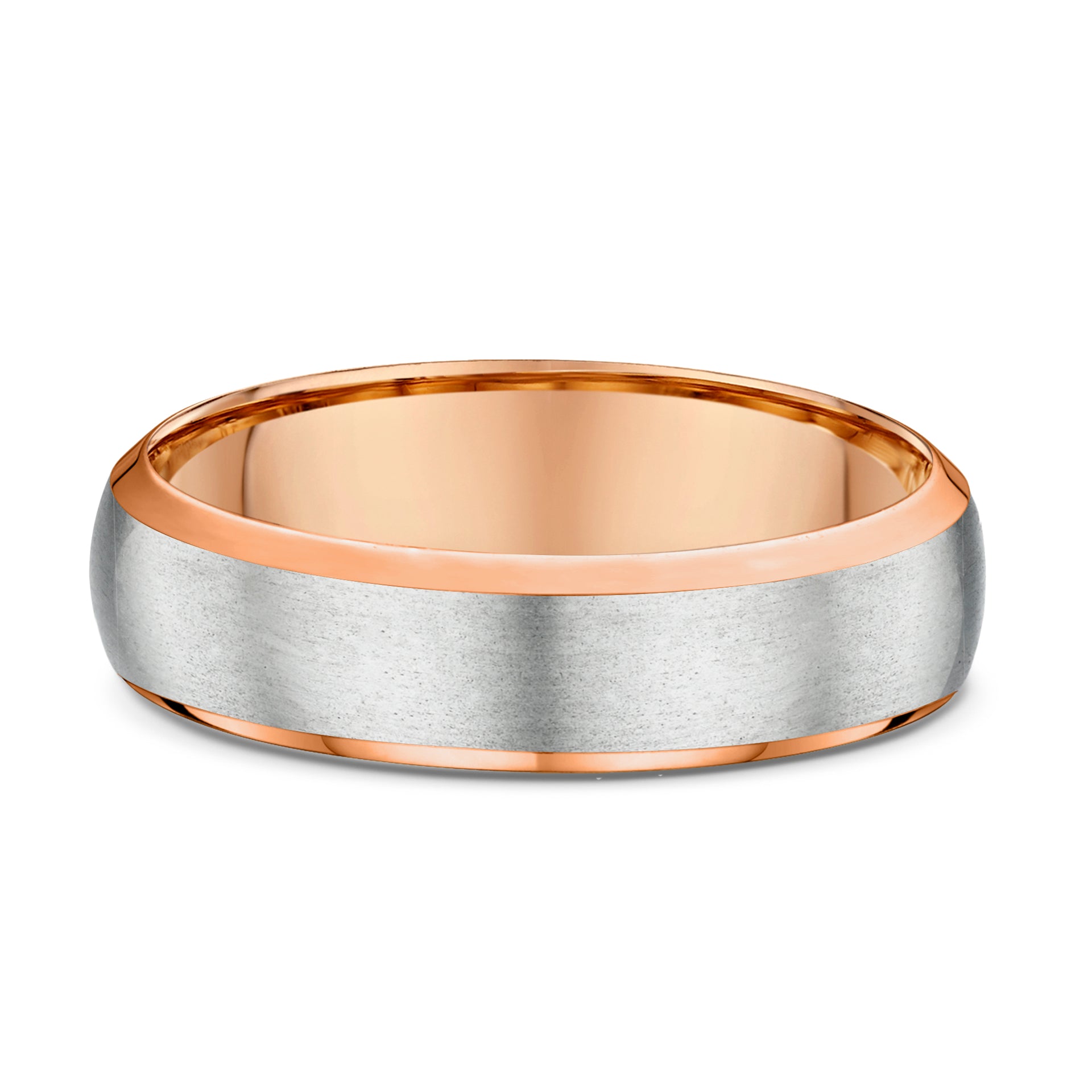 DORA Beveled Edge Two-Tone Wedding Band - 631B02 DORA Beveled Edge Two-Tone Wedding Band - 631B02