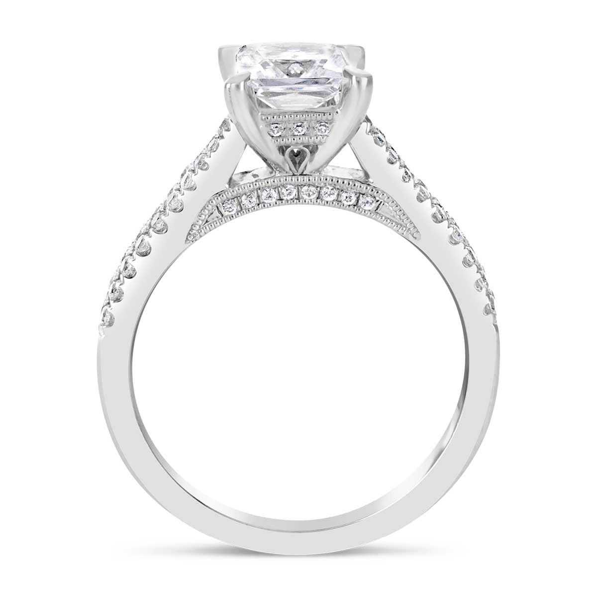 Princess Cut Diamond Engagement Ring - ACB036 Princess Cut Diamond Engagement Ring - ACB036