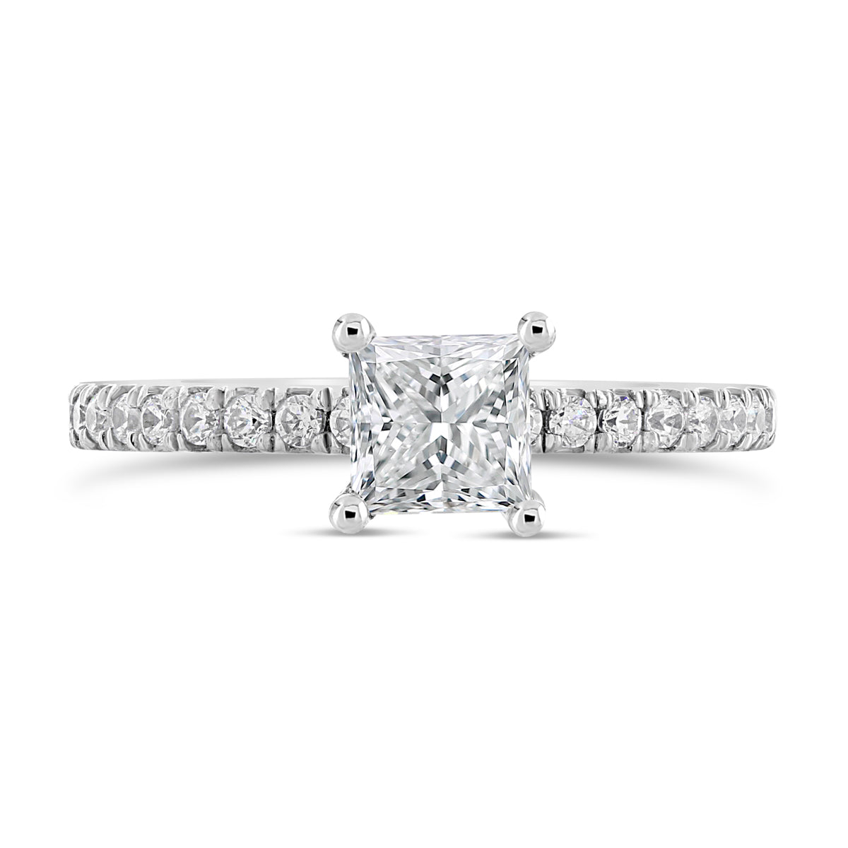 Princess Cut Diamond Engagement Ring - ACB051 Princess Cut Diamond Engagement Ring - ACB051