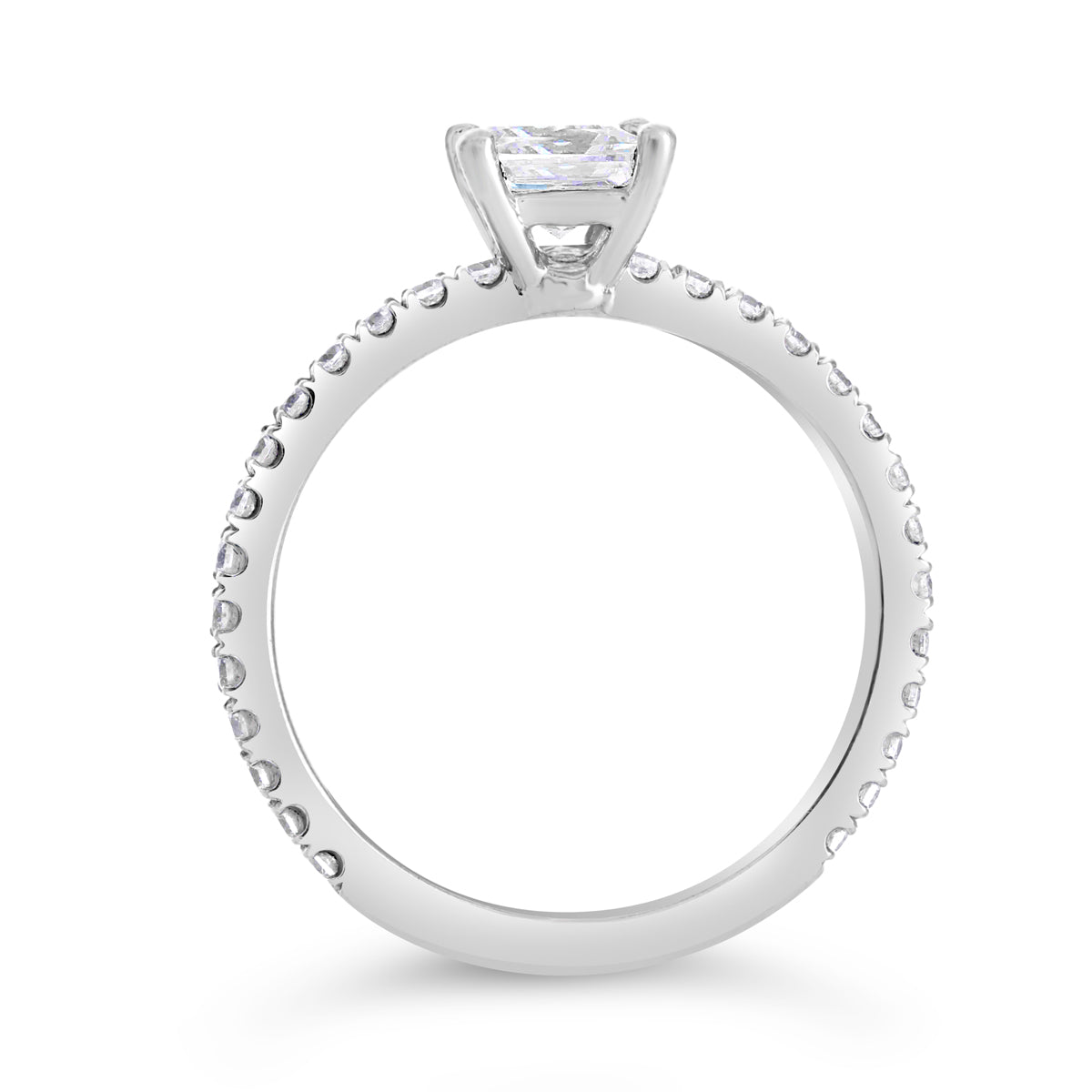 Princess Cut Diamond Engagement Ring - ACB051 Princess Cut Diamond Engagement Ring - ACB051