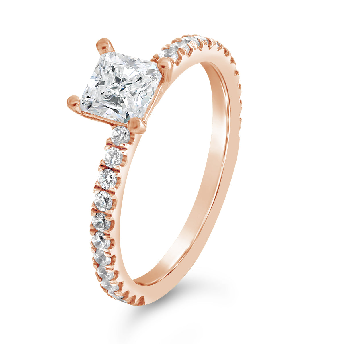 Princess Cut Diamond Engagement Ring - ACB051 Princess Cut Diamond Engagement Ring - ACB051