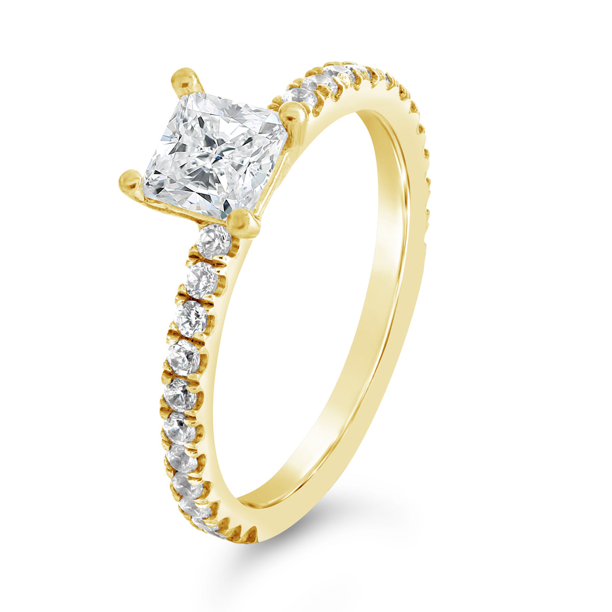 Princess Cut Diamond Engagement Ring - ACB051 Princess Cut Diamond Engagement Ring - ACB051