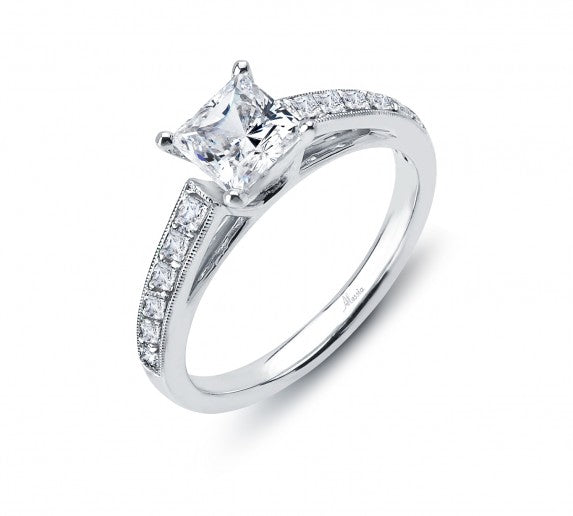 Princess Cut Diamond Engagement Ring - ACB053 Princess Cut Diamond Engagement Ring - ACB053