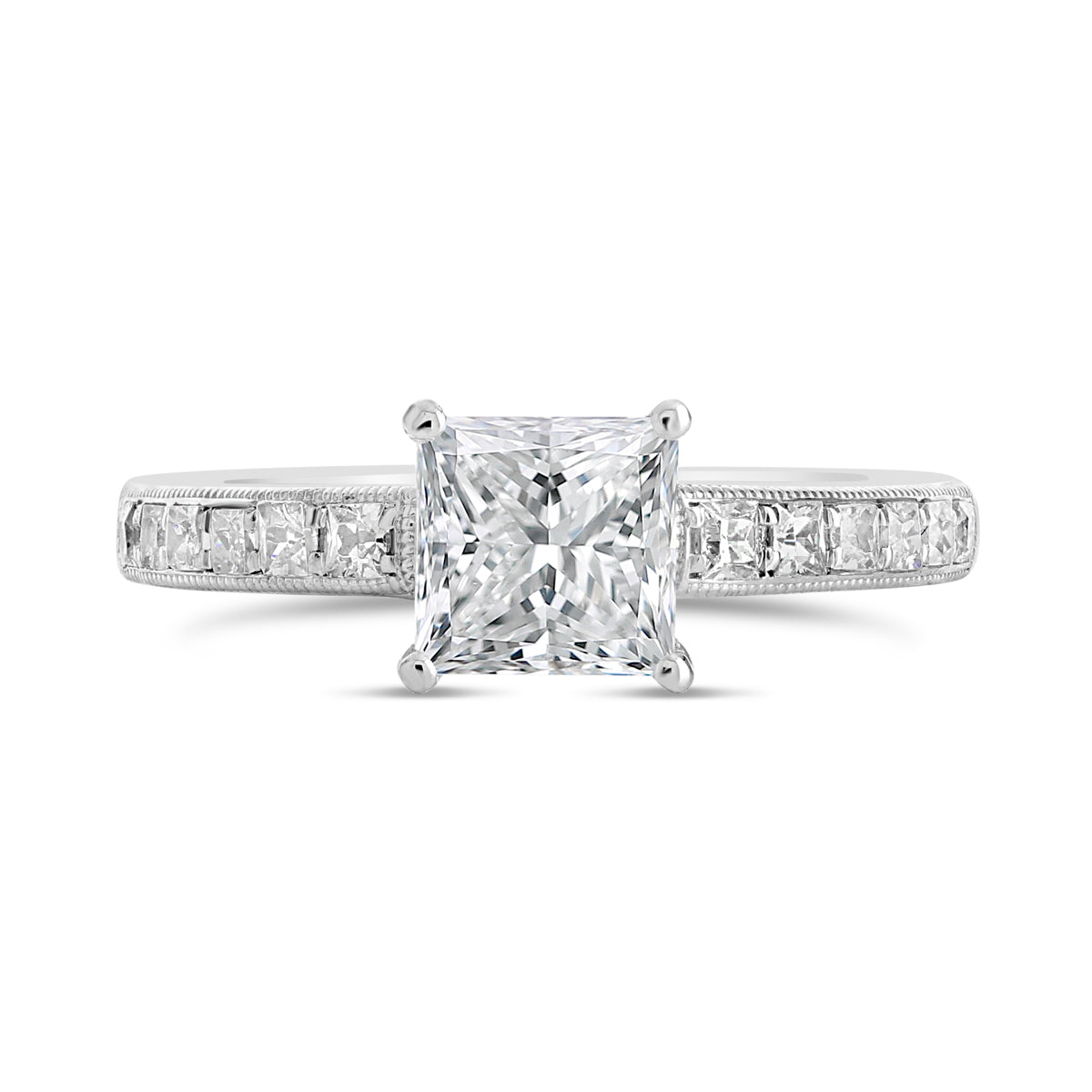 Princess Cut Diamond Engagement Ring - ACB053 Princess Cut Diamond Engagement Ring - ACB053