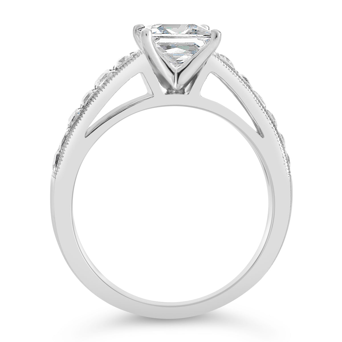 Princess Cut Diamond Engagement Ring - ACB053 Princess Cut Diamond Engagement Ring - ACB053