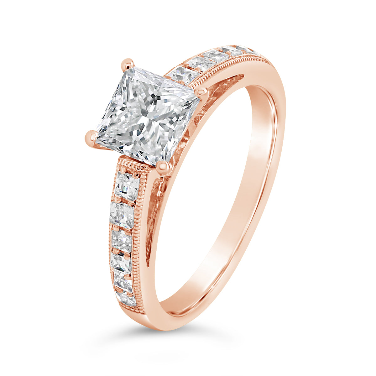 Princess Cut Diamond Engagement Ring - ACB053 Princess Cut Diamond Engagement Ring - ACB053