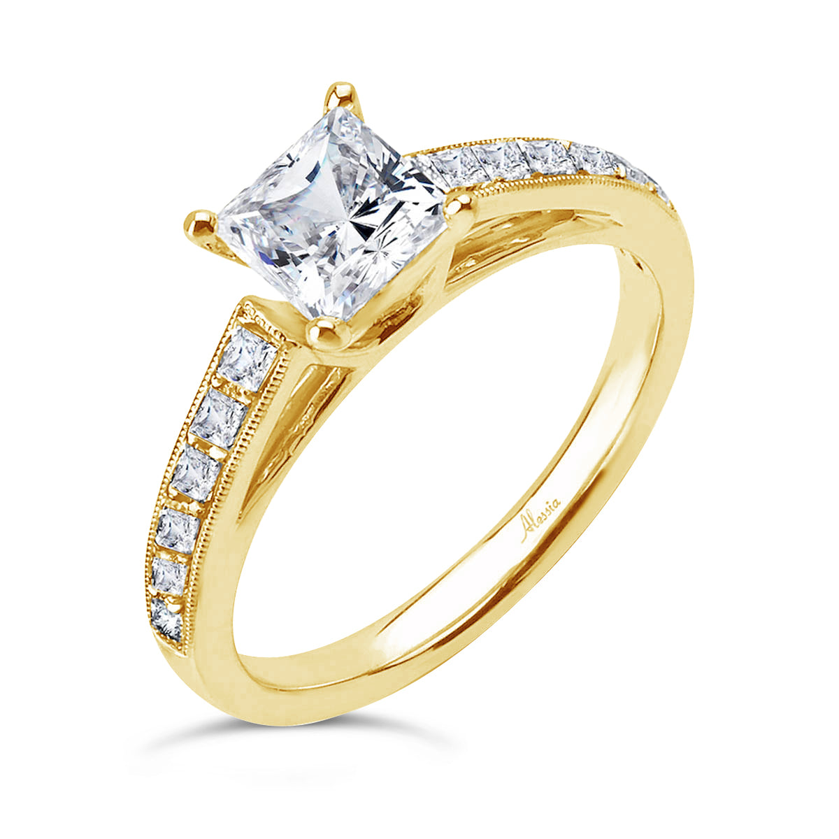 Princess Cut Diamond Engagement Ring - ACB053 Princess Cut Diamond Engagement Ring - ACB053