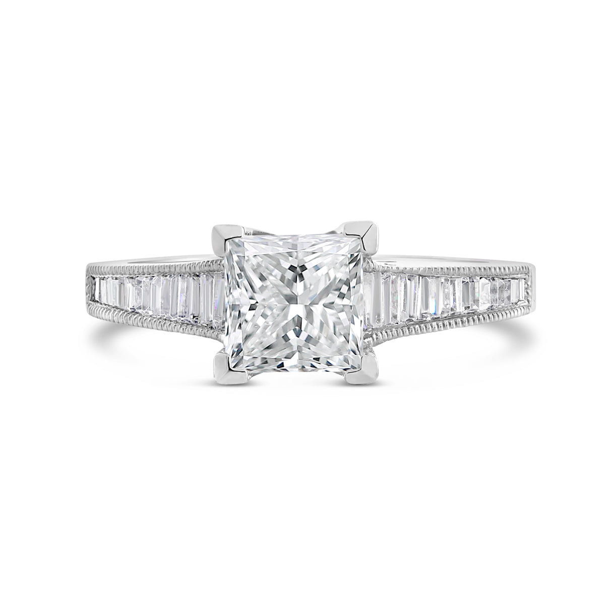 Princess Cut Diamond Engagement Ring - ACB059 Princess Cut Diamond Engagement Ring - ACB059