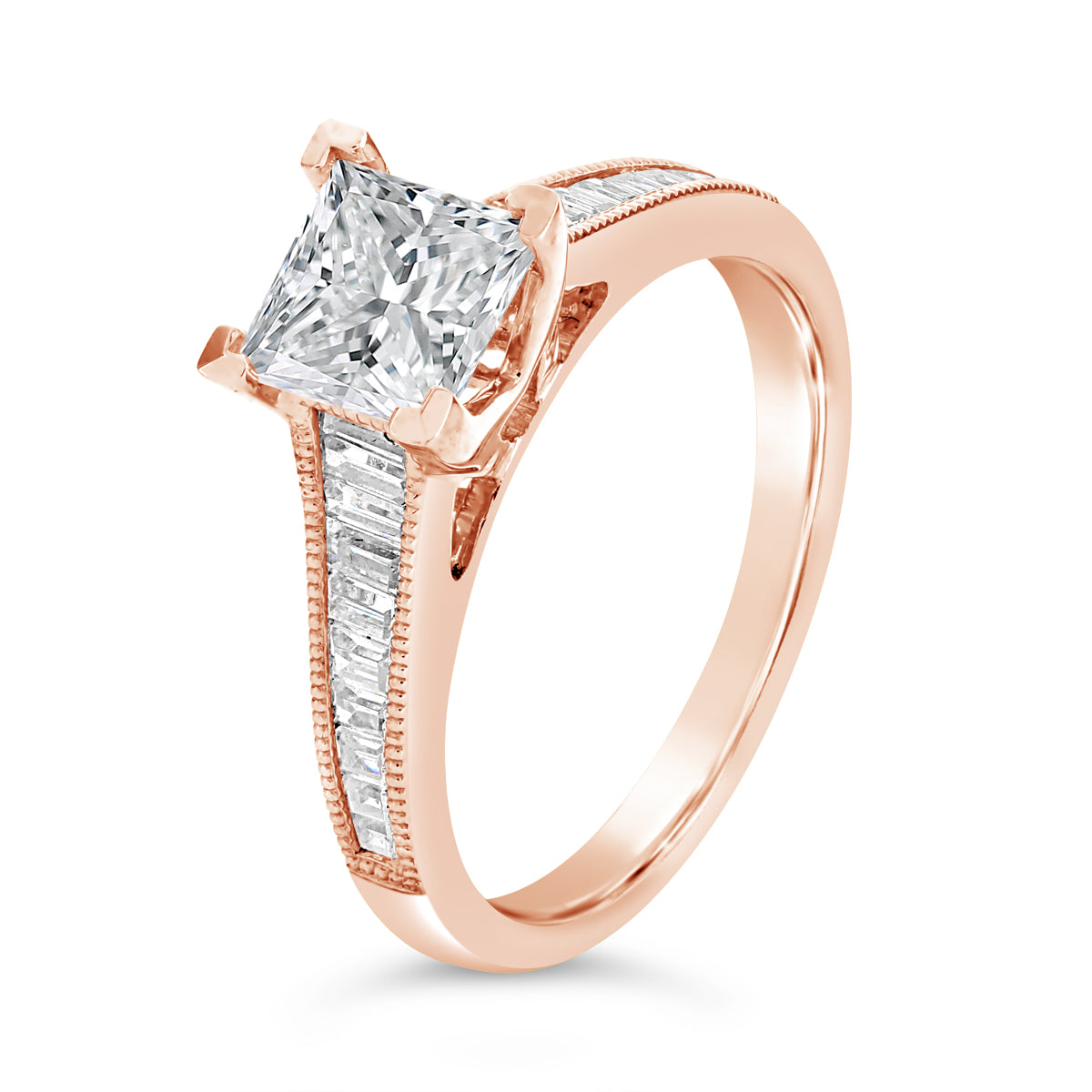 Princess Cut Diamond Engagement Ring - ACB059 Princess Cut Diamond Engagement Ring - ACB059
