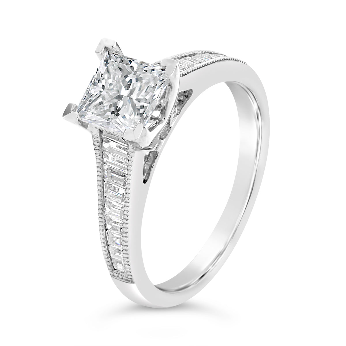 Princess Cut Diamond Engagement Ring - ACB059 Princess Cut Diamond Engagement Ring - ACB059