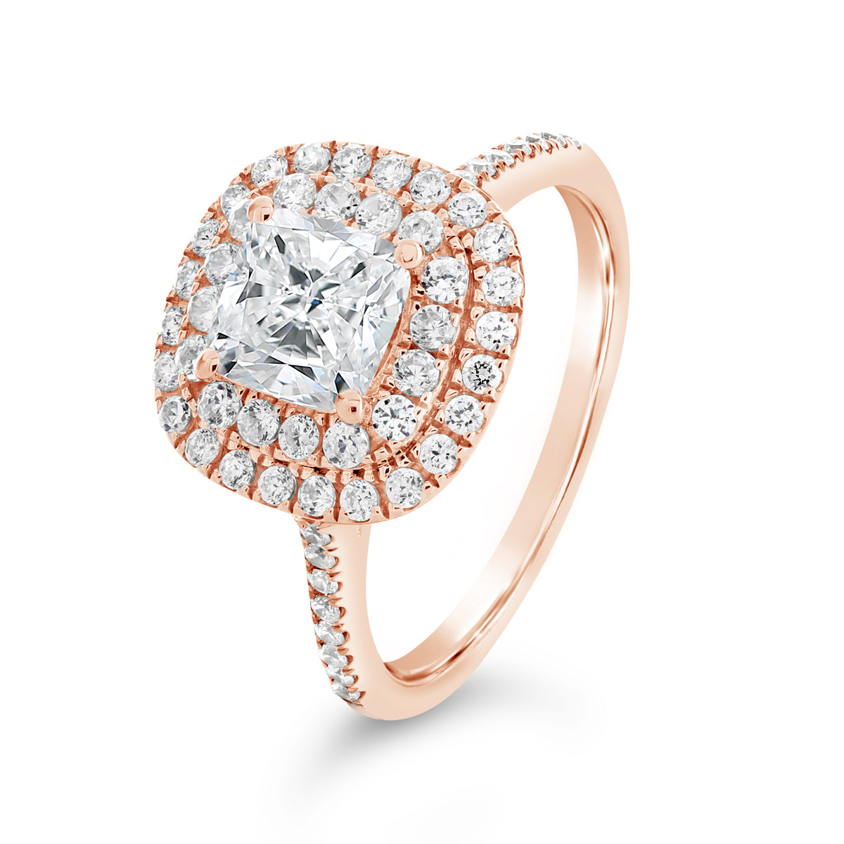 Princess Cut Diamond Halo Engagement Ring - ACB062 Princess Cut Diamond Halo Engagement Ring - ACB062