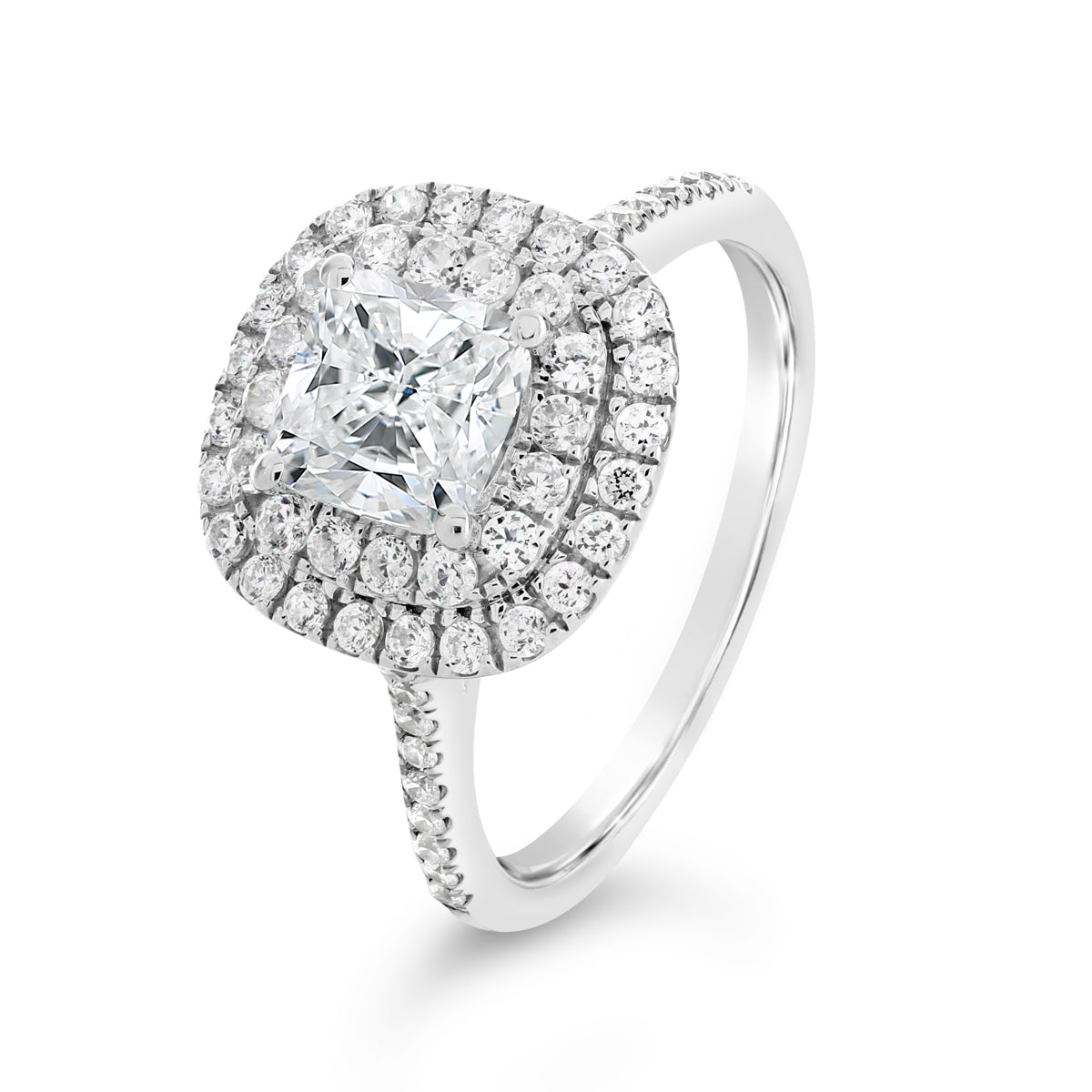 Princess Cut Diamond Halo Engagement Ring - ACB062 Princess Cut Diamond Halo Engagement Ring - ACB062
