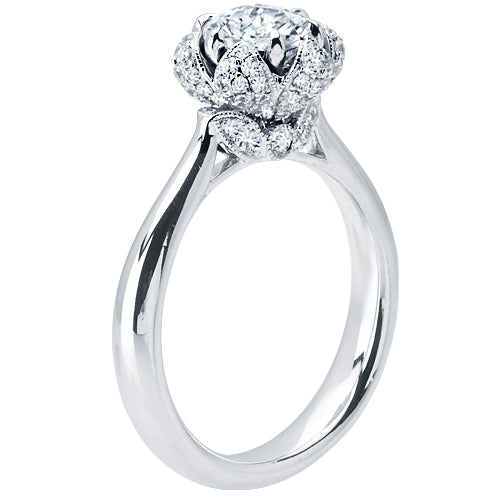 Diamond Flowering Petal Halo Engagement Ring ACB107 Diamond Flowering Petal Halo Engagement Ring ACB107