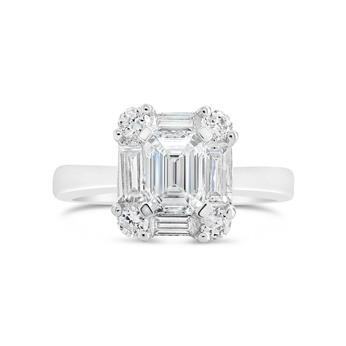 Radiant Cut Diamond Halo Engagement Ring - ACB118 Radiant Cut Diamond Halo Engagement Ring - ACB118