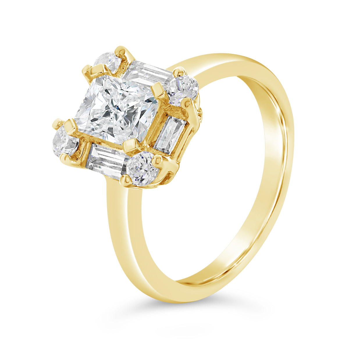 Radiant Cut Diamond Halo Engagement Ring - ACB118 Radiant Cut Diamond Halo Engagement Ring - ACB118