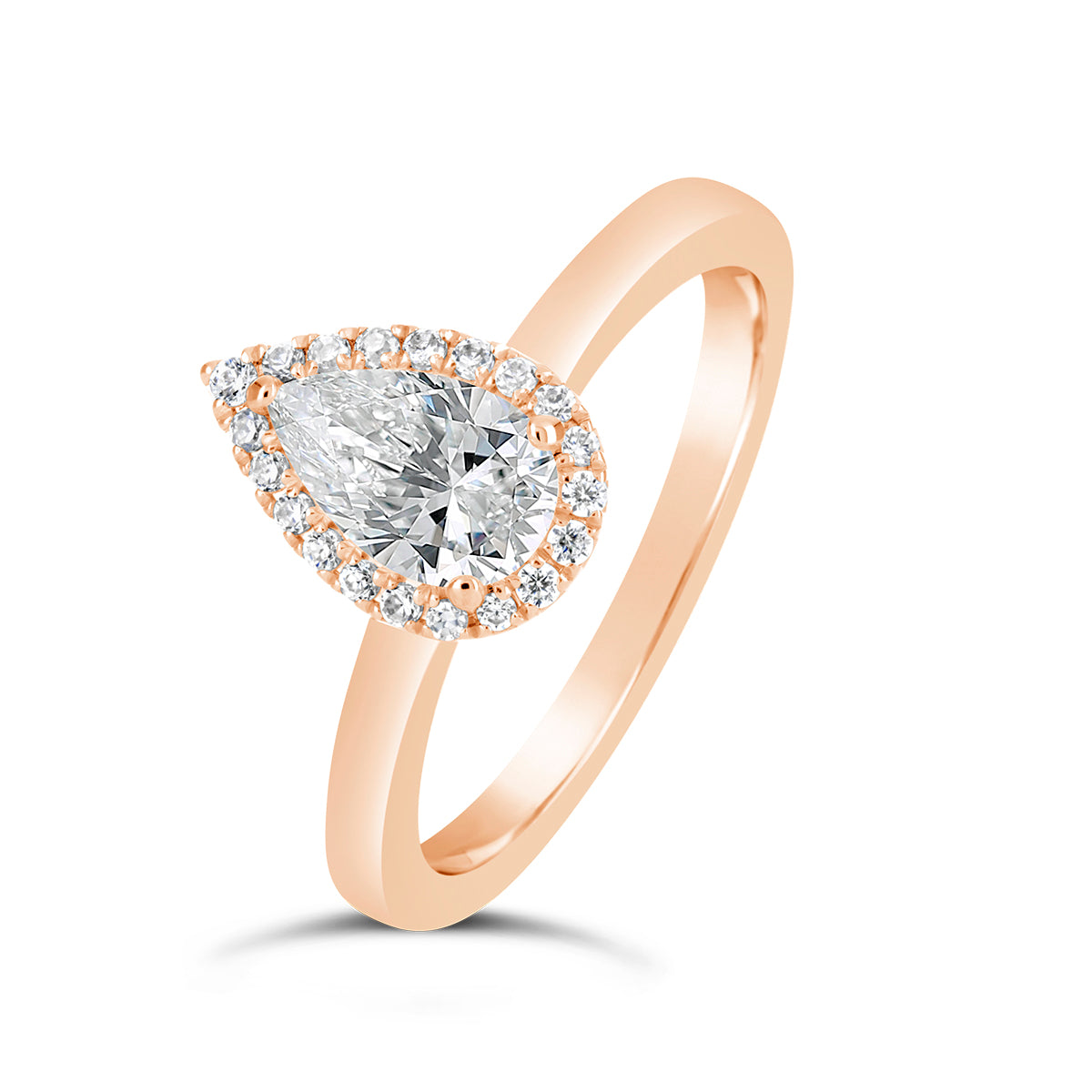 Pear Shape Diamond Halo Engagement Ring - ACB123 Pear Shape Diamond Halo Engagement Ring - ACB123