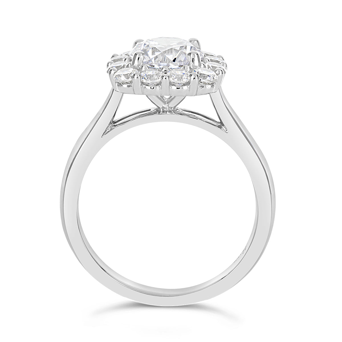 Round Brilliant Cut Diamond Halo Engagement Ring - ACB126 Round Brilliant Cut Diamond Halo Engagement Ring - ACB126