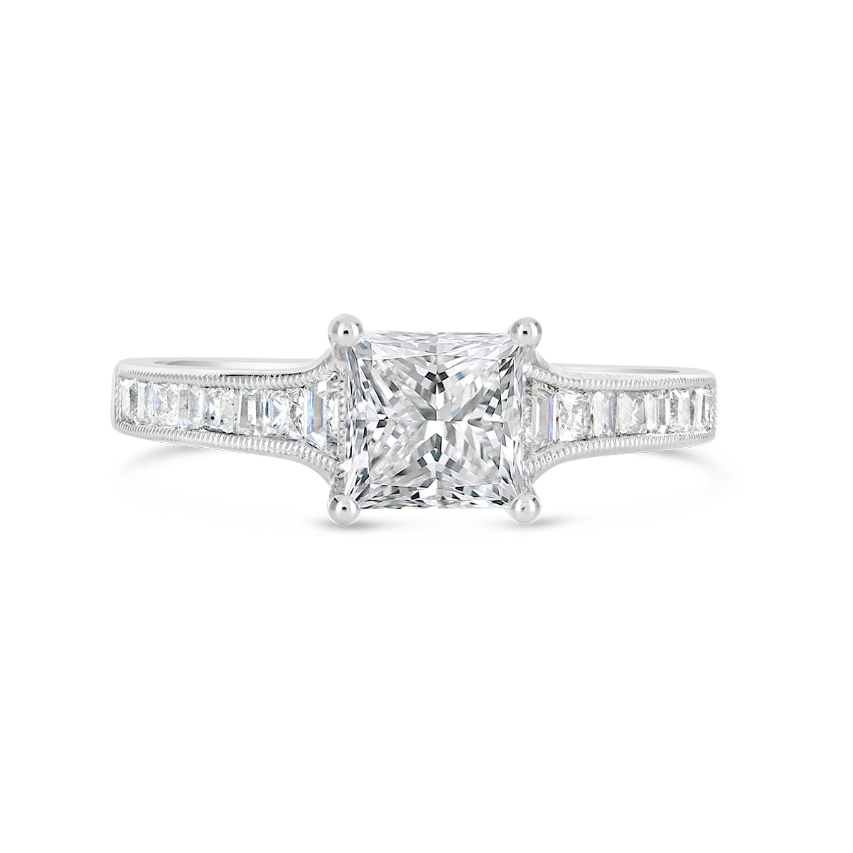 Princess Cut Diamond Engagement Ring - ACB138 Princess Cut Diamond Engagement Ring - ACB138