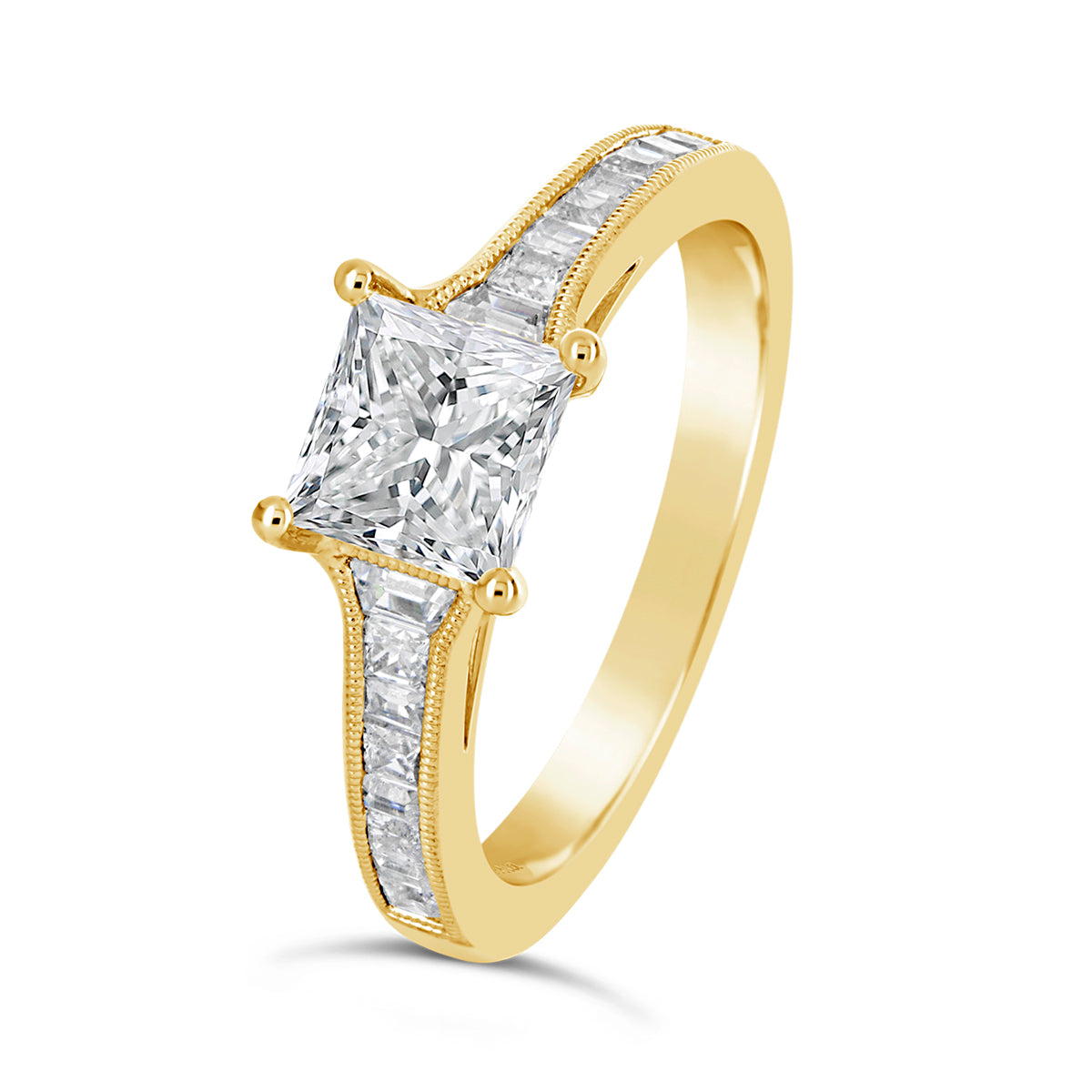 Princess Cut Diamond Engagement Ring - ACB138 Princess Cut Diamond Engagement Ring - ACB138
