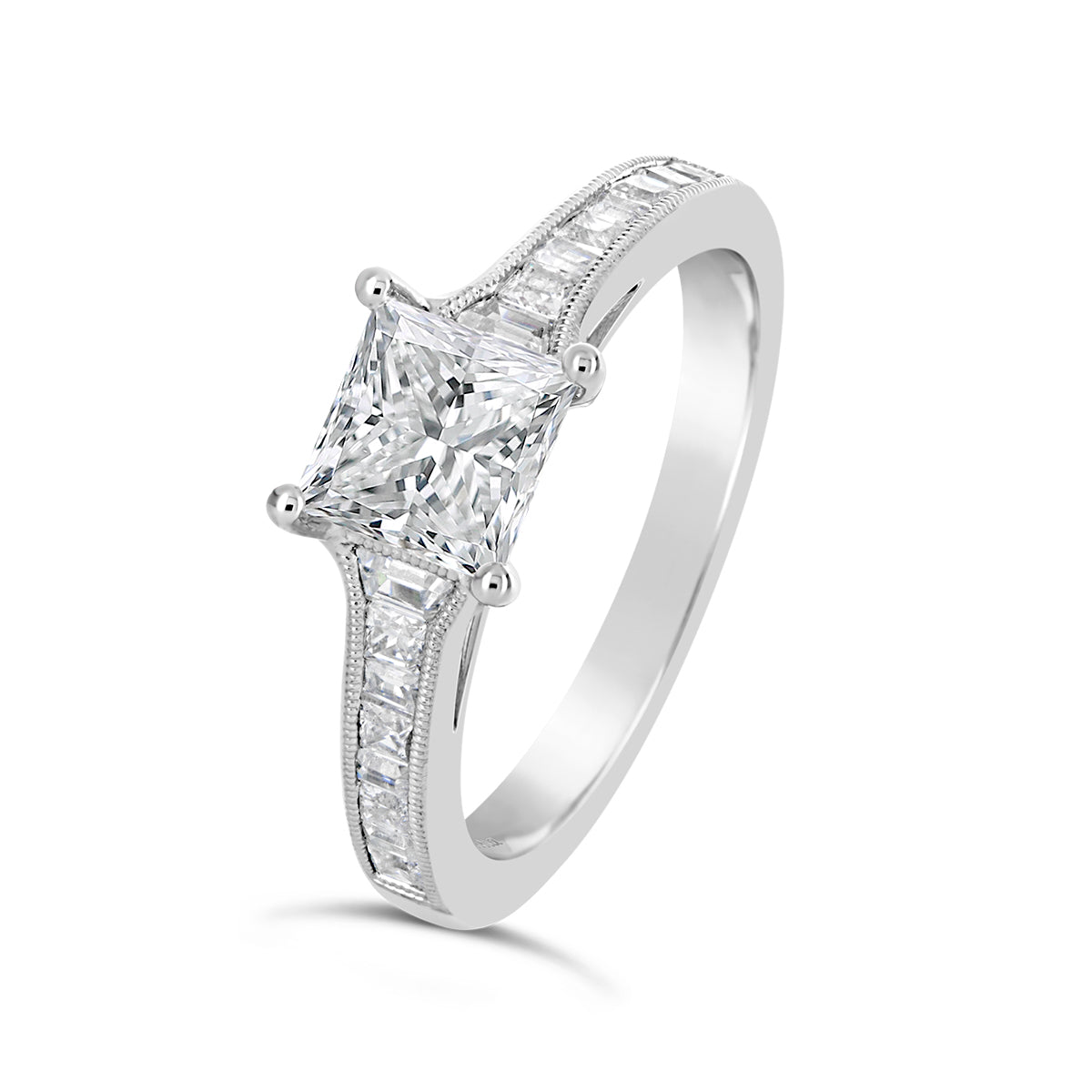 Princess Cut Diamond Engagement Ring - ACB138 Princess Cut Diamond Engagement Ring - ACB138