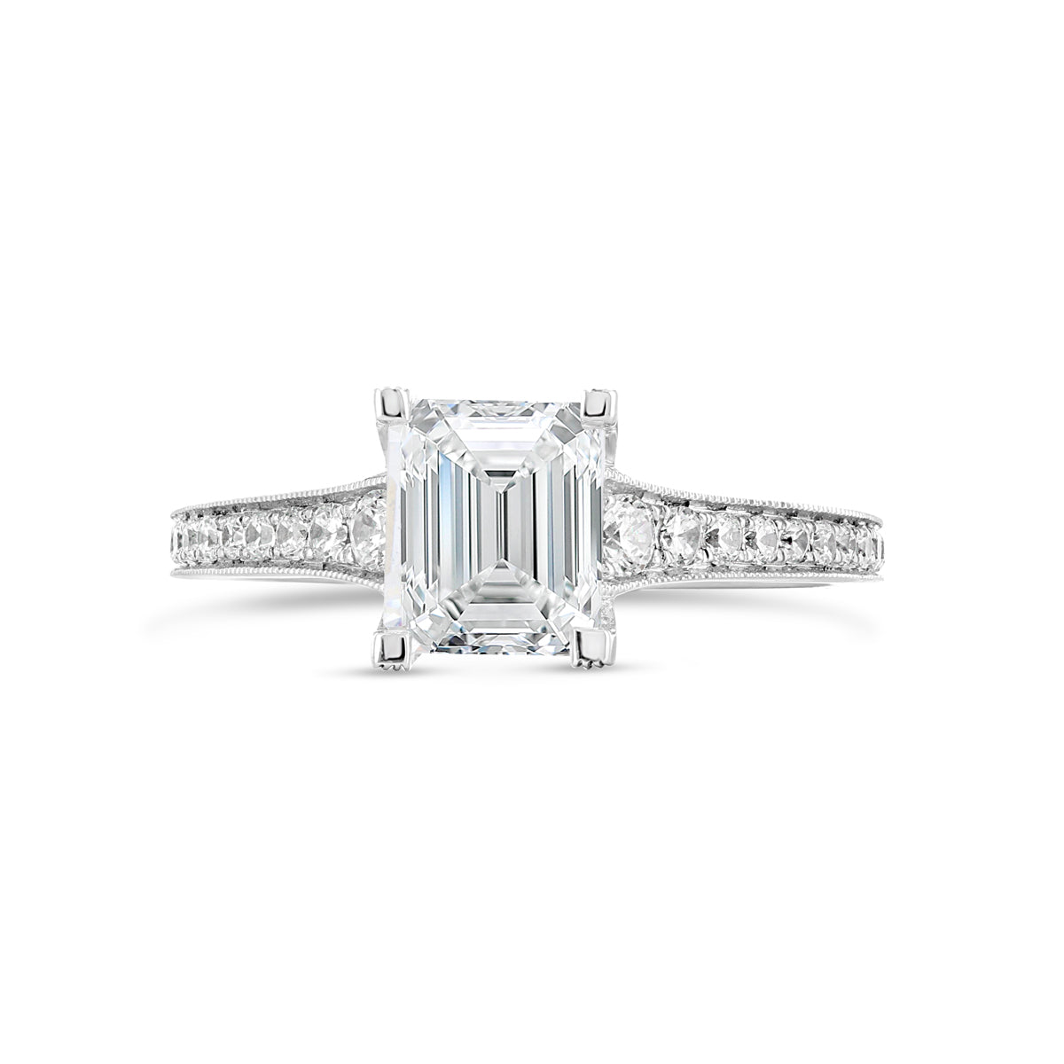 Emerald Cut Diamond Engagement Ring - ACB231 Emerald Cut Diamond Engagement Ring - ACB231