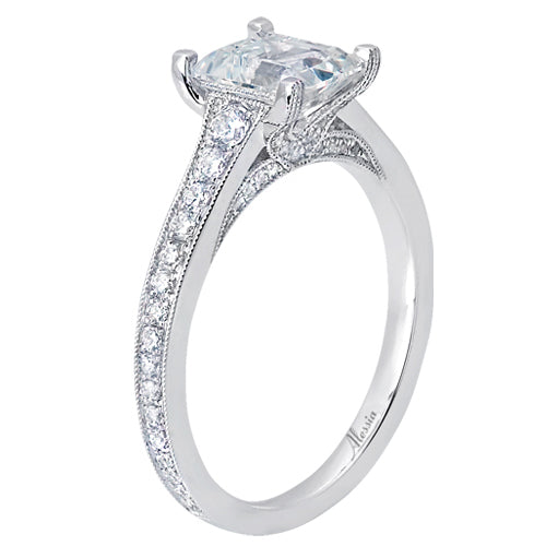 Emerald Cut Diamond Engagement Ring - ACB231 Emerald Cut Diamond Engagement Ring - ACB231