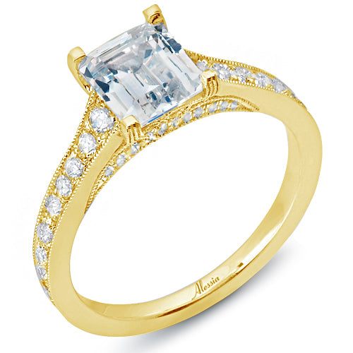 Emerald Cut Diamond Engagement Ring - ACB231 Emerald Cut Diamond Engagement Ring - ACB231