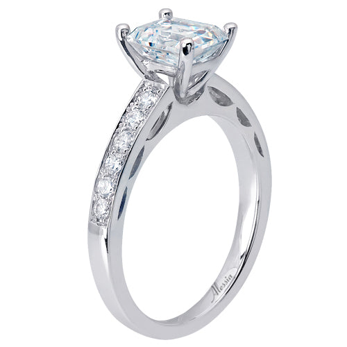 Emerald Cut Diamond Engagement Ring - ACB235 Emerald Cut Diamond Engagement Ring - ACB235
