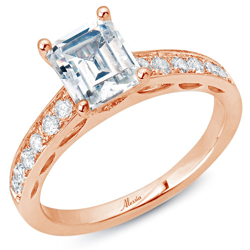 Emerald Cut Diamond Engagement Ring - ACB235 Emerald Cut Diamond Engagement Ring - ACB235