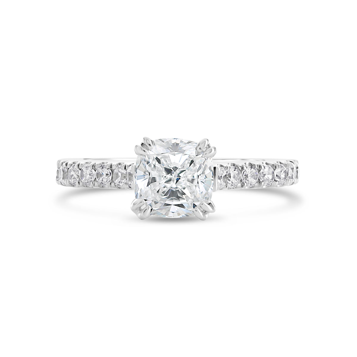 Cushion Cut Cathedral Diamond Engagement Ring - ACB241 Cushion Cut Cathedral Diamond Engagement Ring - ACB241
