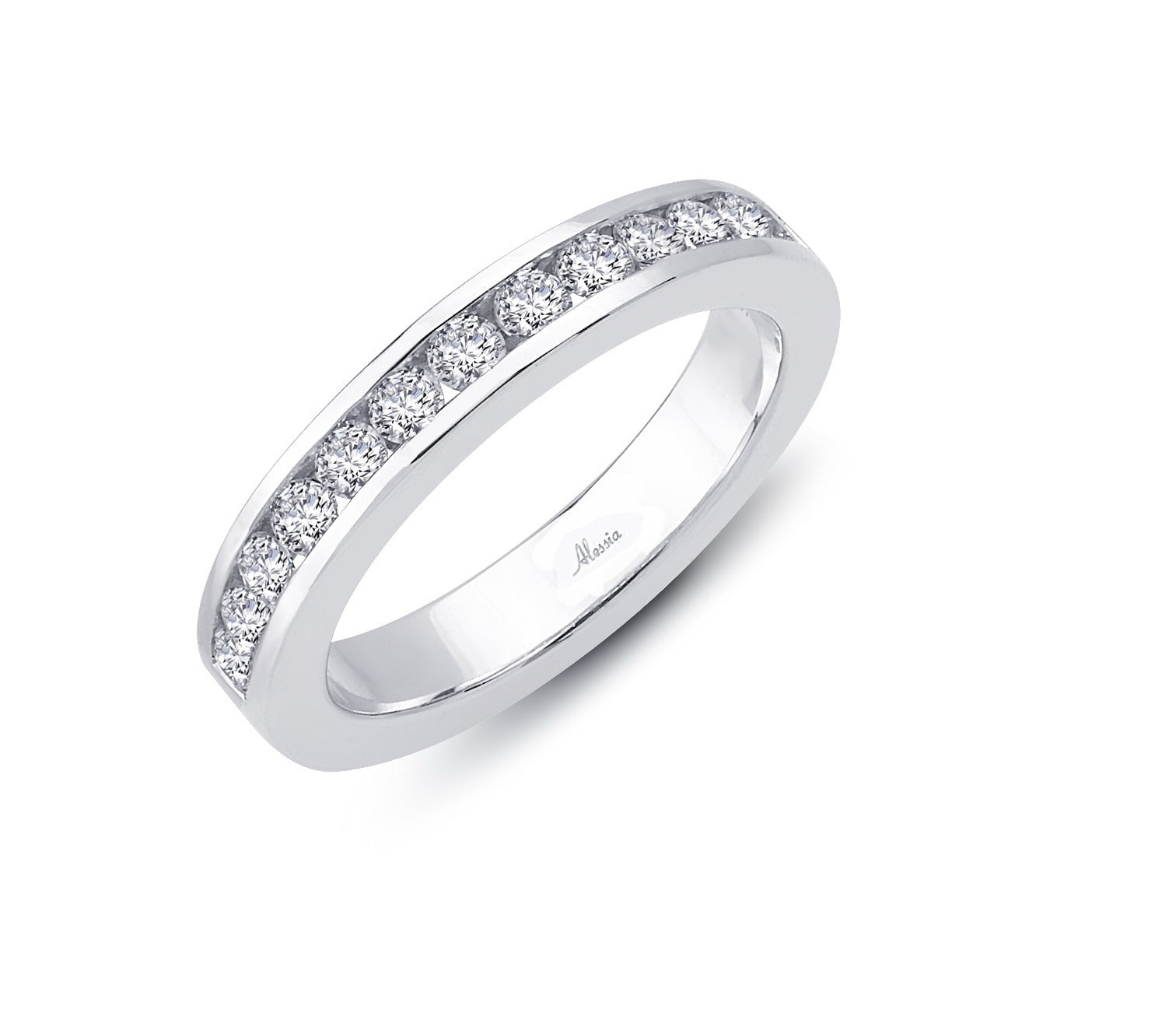 Channel Set Diamond Wedding Ring - ACE014 Channel Set Diamond Wedding Ring - ACE014