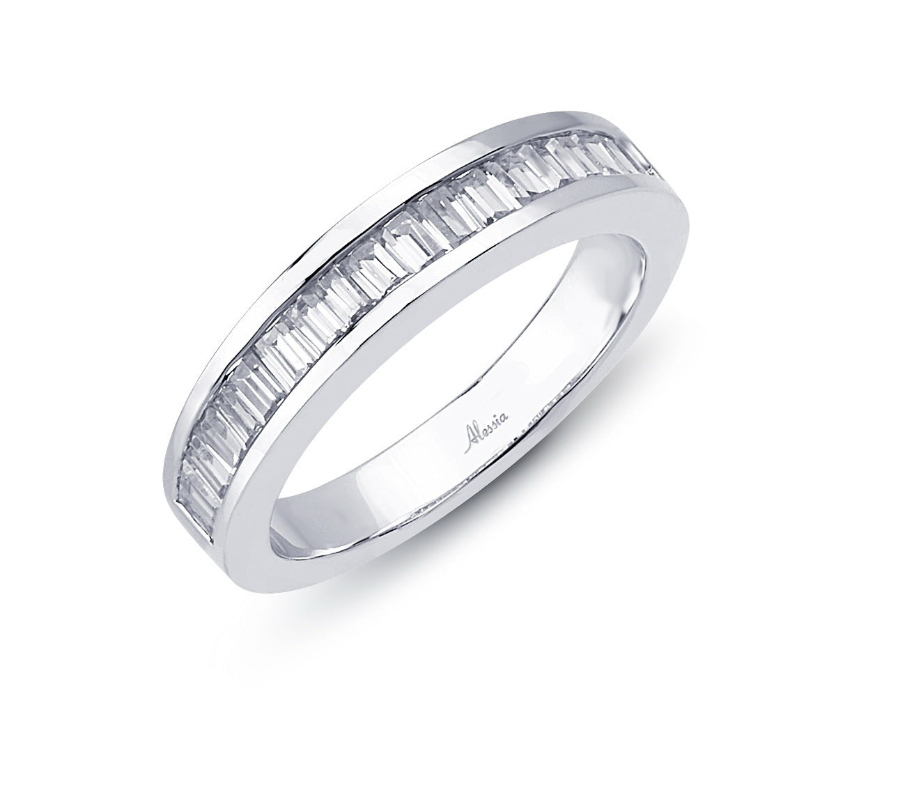 Channel Set Baguette Diamond Wedding Ring - ACE017 Channel Set Baguette Diamond Wedding Ring - ACE017