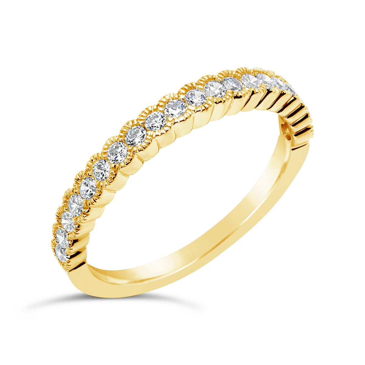Vintage inspired Diamond Wedding Band - CR3667 Vintage inspired Diamond Wedding Band - CR3667