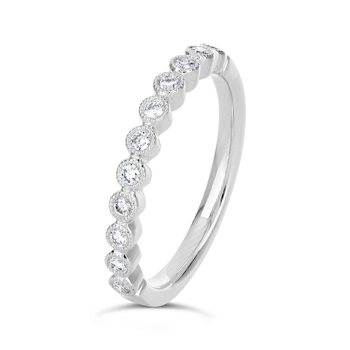 Vintage Round Diamond Wedding Band - GR1919 Vintage Round Diamond Wedding Band - GR1919