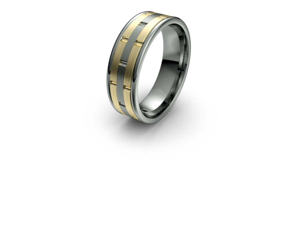 Infinity Mens Wedding Band with Alternating Brick Pattern - IN1022 Infinity Mens Wedding Band with Alternating Brick Pattern - IN1022
