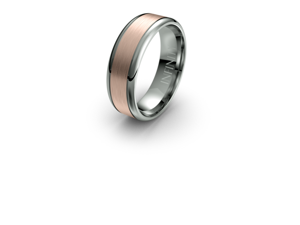 Infinity Mens Wedding Band with Rounded Edges- IN1023 Infinity Mens Wedding Band with Rounded Edges- IN1023