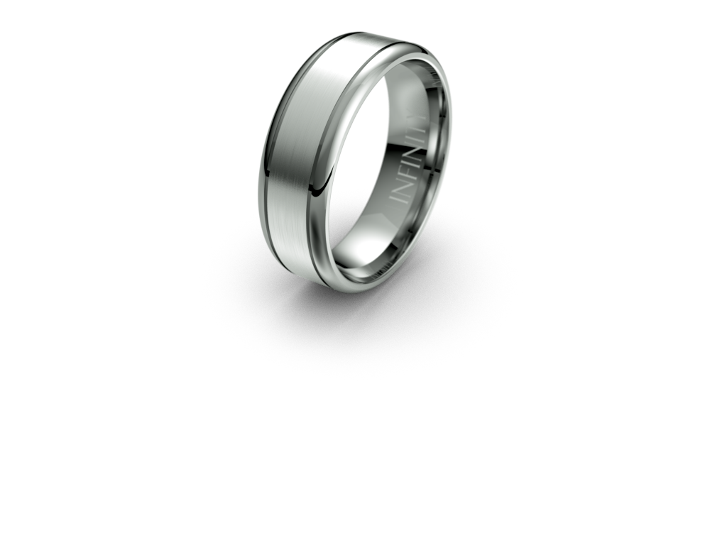 Infinity Mens Wedding Band with Rounded Edges- IN1023 Infinity Mens Wedding Band with Rounded Edges- IN1023