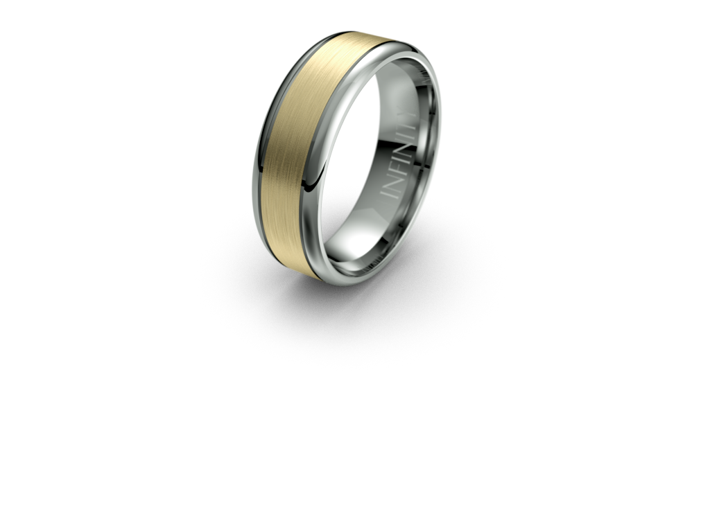 Infinity Mens Wedding Band with Rounded Edges- IN1023 Infinity Mens Wedding Band with Rounded Edges- IN1023