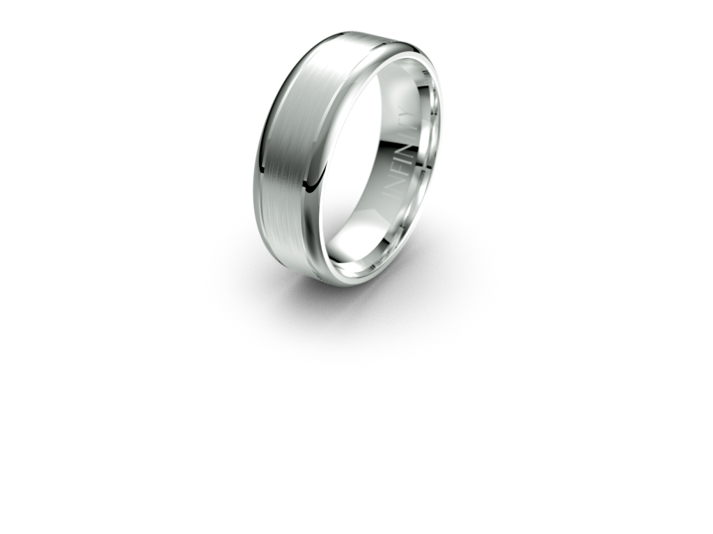 Infinity Mens Wedding Band with Rounded Edges- IN1023 Infinity Mens Wedding Band with Rounded Edges- IN1023