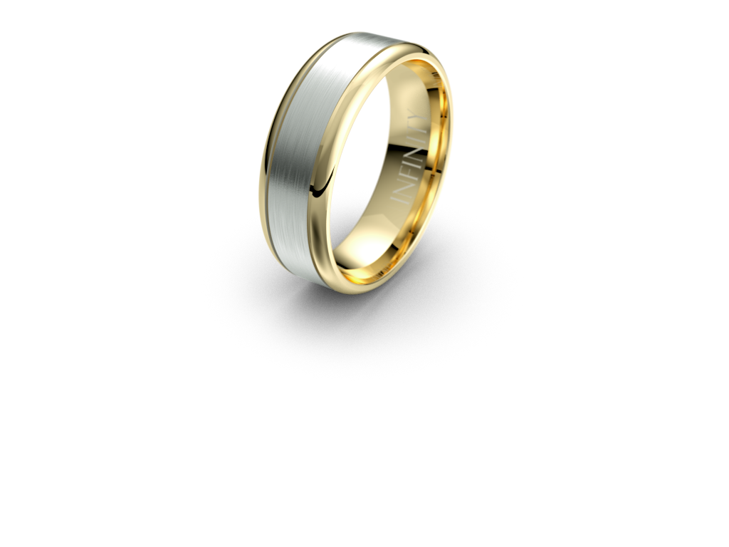 Infinity Mens Wedding Band with Rounded Edges- IN1023 Infinity Mens Wedding Band with Rounded Edges- IN1023