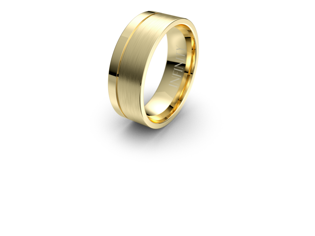 Infinity Two Tone Mens Wedding Band - IN1046 Infinity Two Tone Mens Wedding Band - IN1046