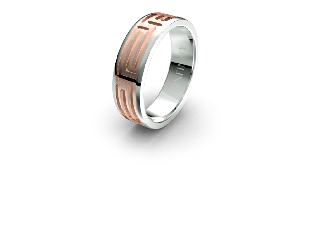 Infinity Patterned Mens Wedding Band - IN1049 Infinity Patterned Mens Wedding Band - IN1049