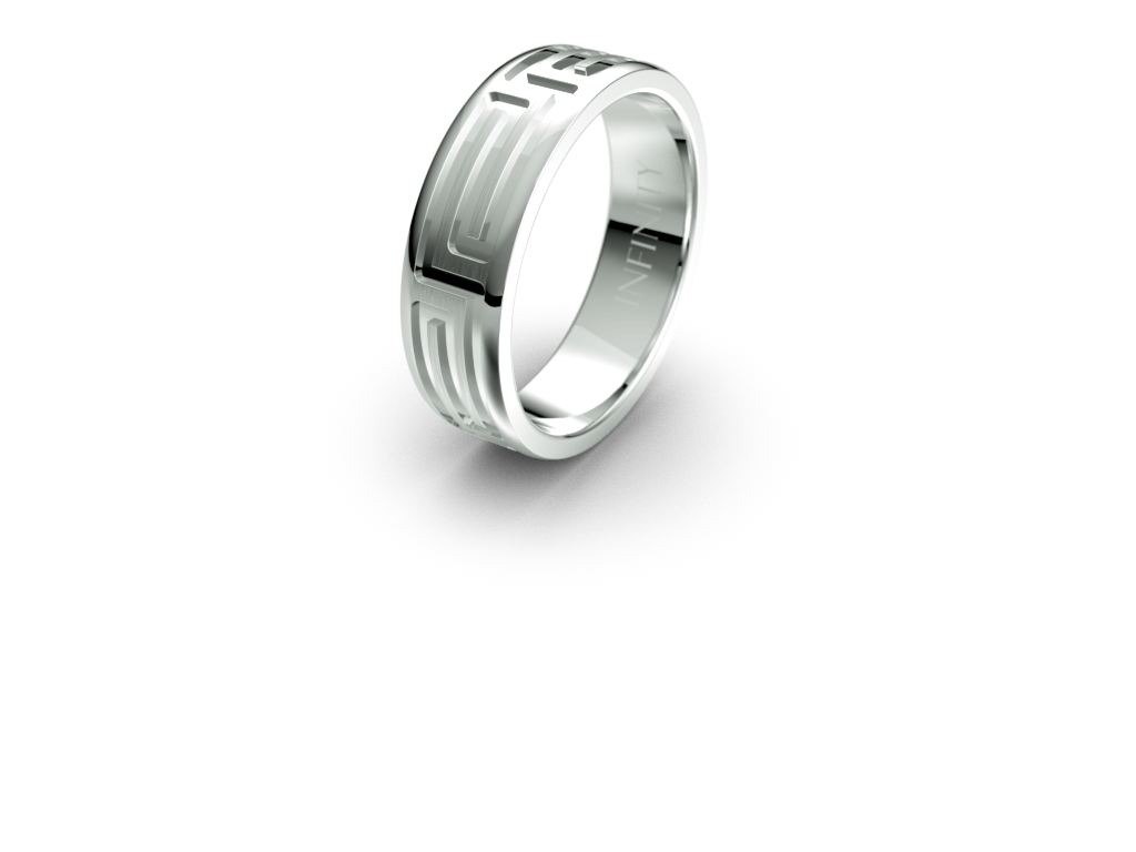 Infinity Patterned Mens Wedding Band - IN1049 Infinity Patterned Mens Wedding Band - IN1049