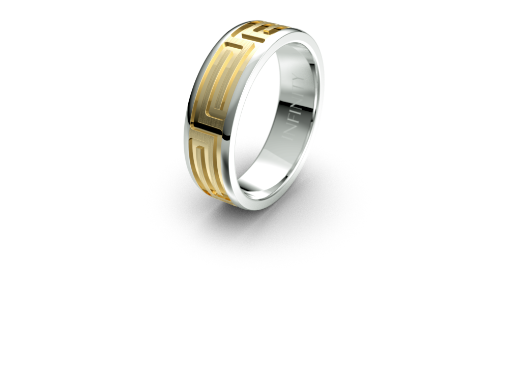 Infinity Patterned Mens Wedding Band - IN1049 Infinity Patterned Mens Wedding Band - IN1049