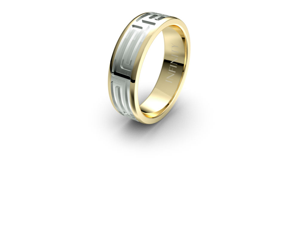 Infinity Patterned Mens Wedding Band - IN1049 Infinity Patterned Mens Wedding Band - IN1049