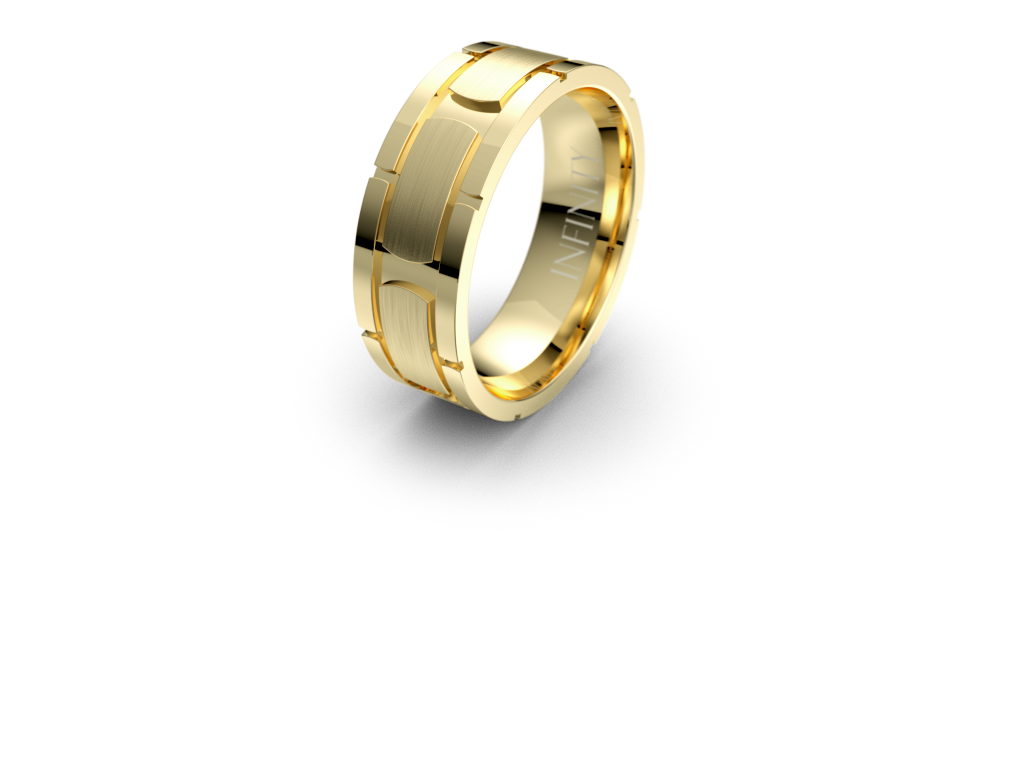 Infinity Two Tone Mens Wedding Band - IN1369 Infinity Two Tone Mens Wedding Band - IN1369