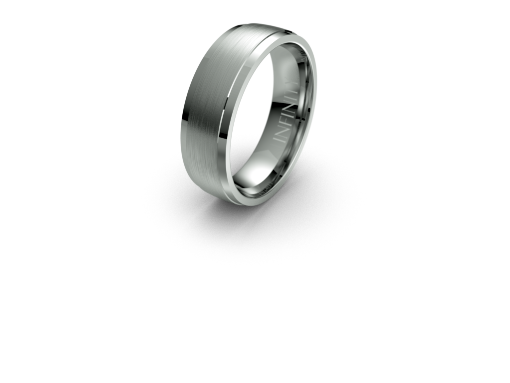 Infinity Two Tone Mens Wedding Band - IN1388 Infinity Two Tone Mens Wedding Band - IN1388