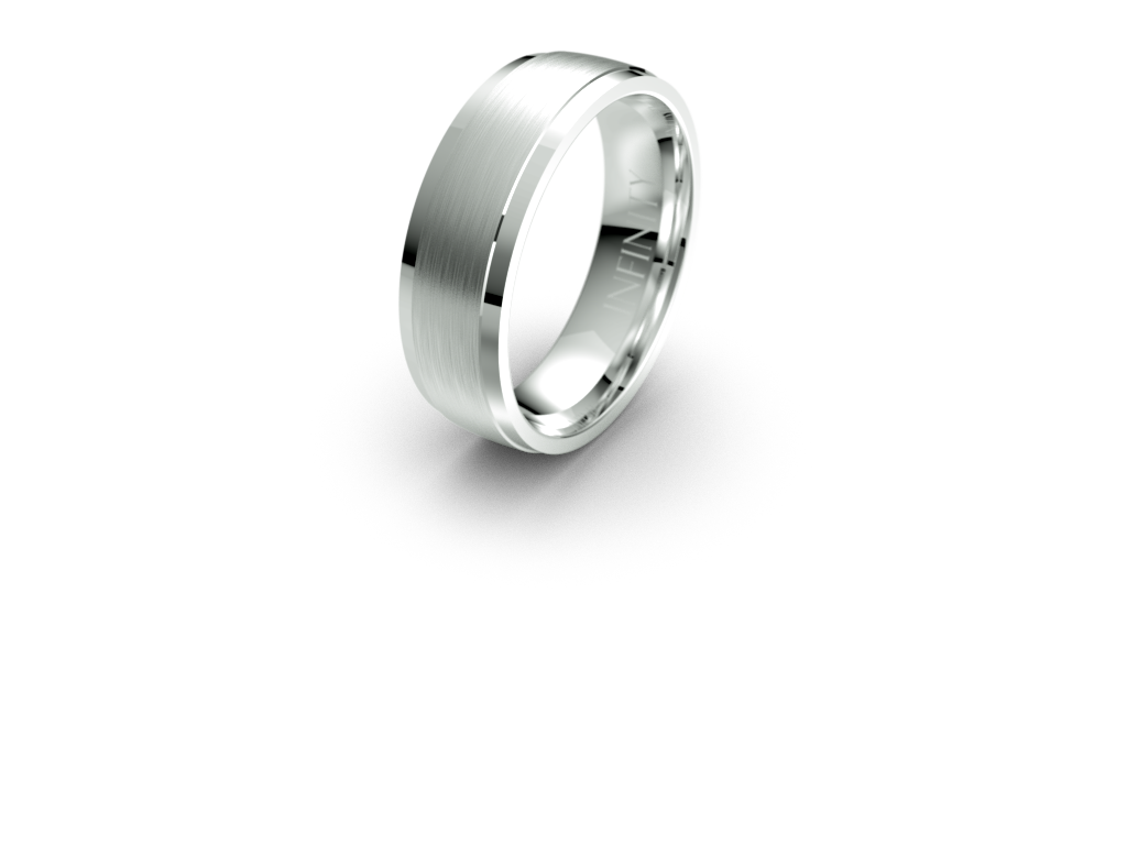 Infinity Two Tone Mens Wedding Band - IN1388 Infinity Two Tone Mens Wedding Band - IN1388