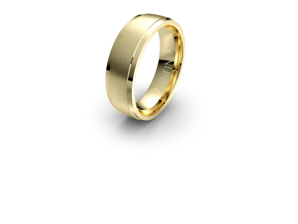 Infinity Two Tone Mens Wedding Band - IN1388 Infinity Two Tone Mens Wedding Band - IN1388